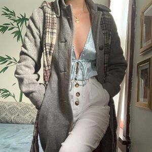 Vintage Wool Coat With Scarf